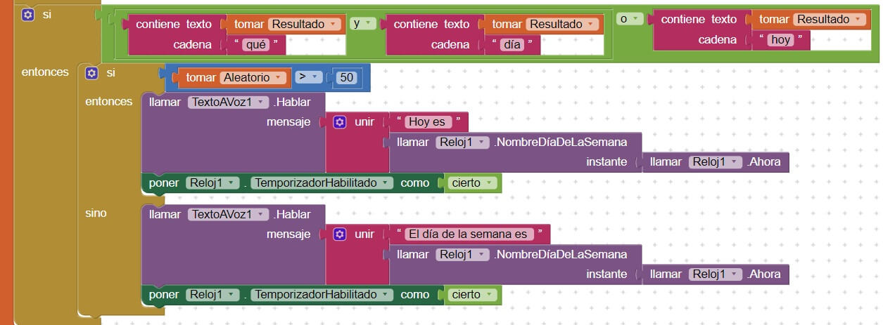 Respuestas de una IA utilizando bloques que no son de texto.