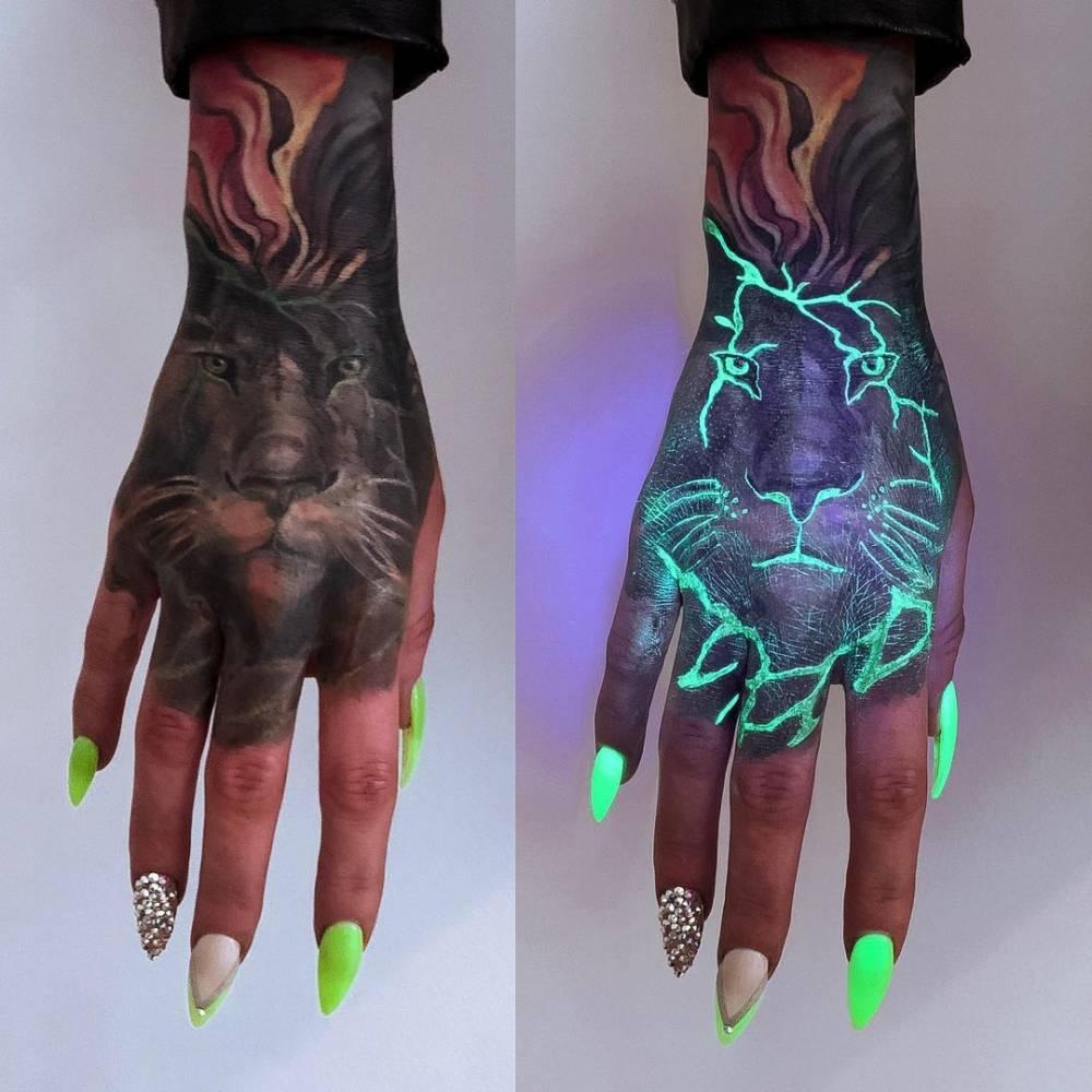 UV Ink addition to an existing tattoo.