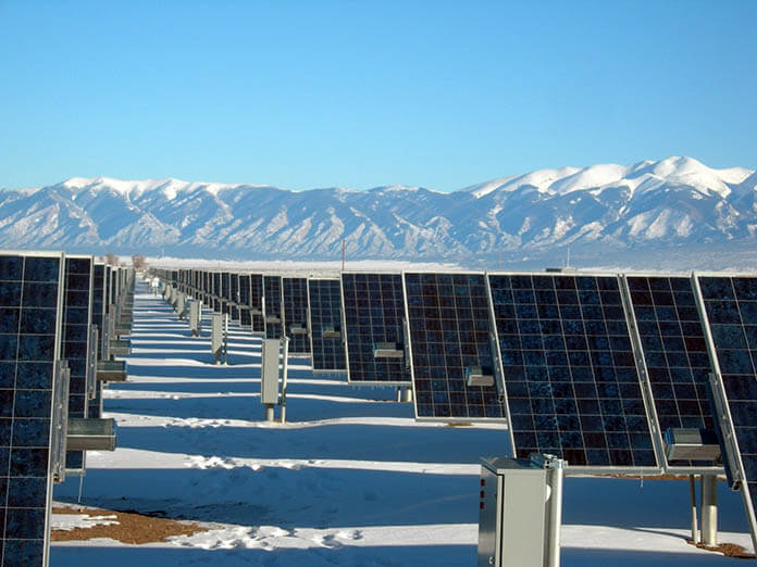 painéis solares na Antártida