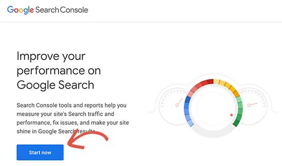 Iniciar o Google Search Console
