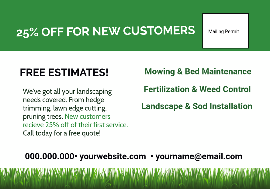 Lawn Care Template Back