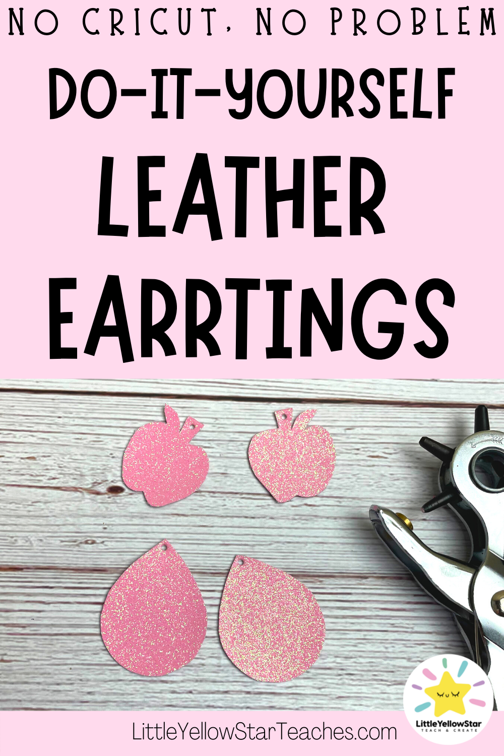 Pin Me for future reference on how to make faux leather earrings without Cricut Machine! This blog shows you how to DIY your back to school accessories.