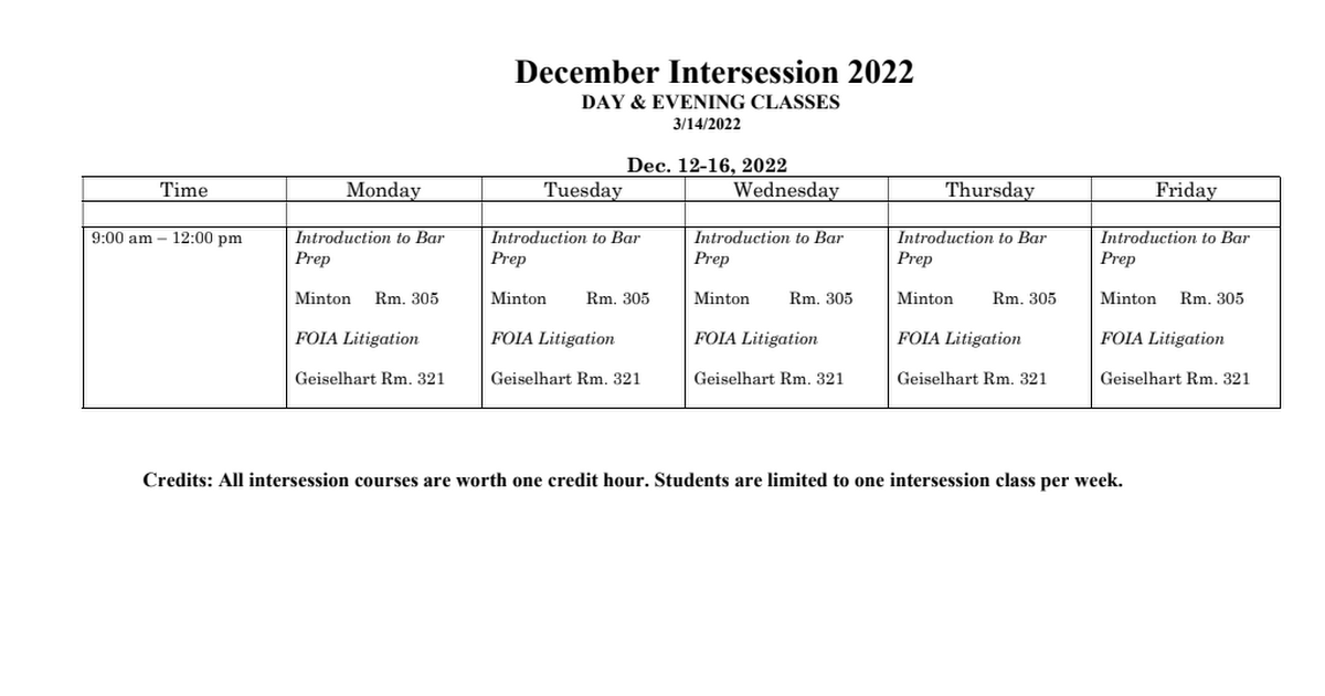 December 2022 Intersession Schedule.pdf - Google Drive