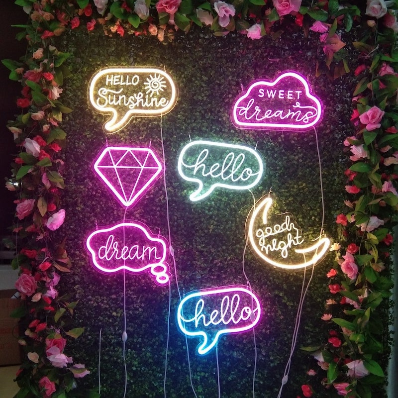 Neon signs for teens from Etsy