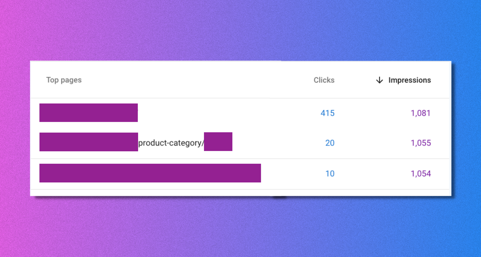 faceted navigation duplicate content in search console