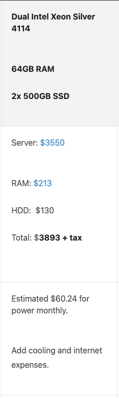 Server Side Rendering Costs Example