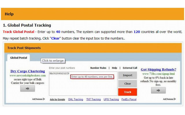 Paket International Tracking