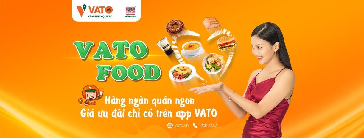 Hình ảnh có thể có: 1 người, văn bản cho biết 'VATC O VATO FOOD C Hàng ngàn quán ngon Giá uu đãi chi có trên app VATO trên vato.vn 19006667'
