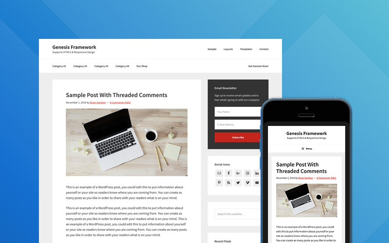 Melhores temas WordPress: Genesis WordPress Theme Framework