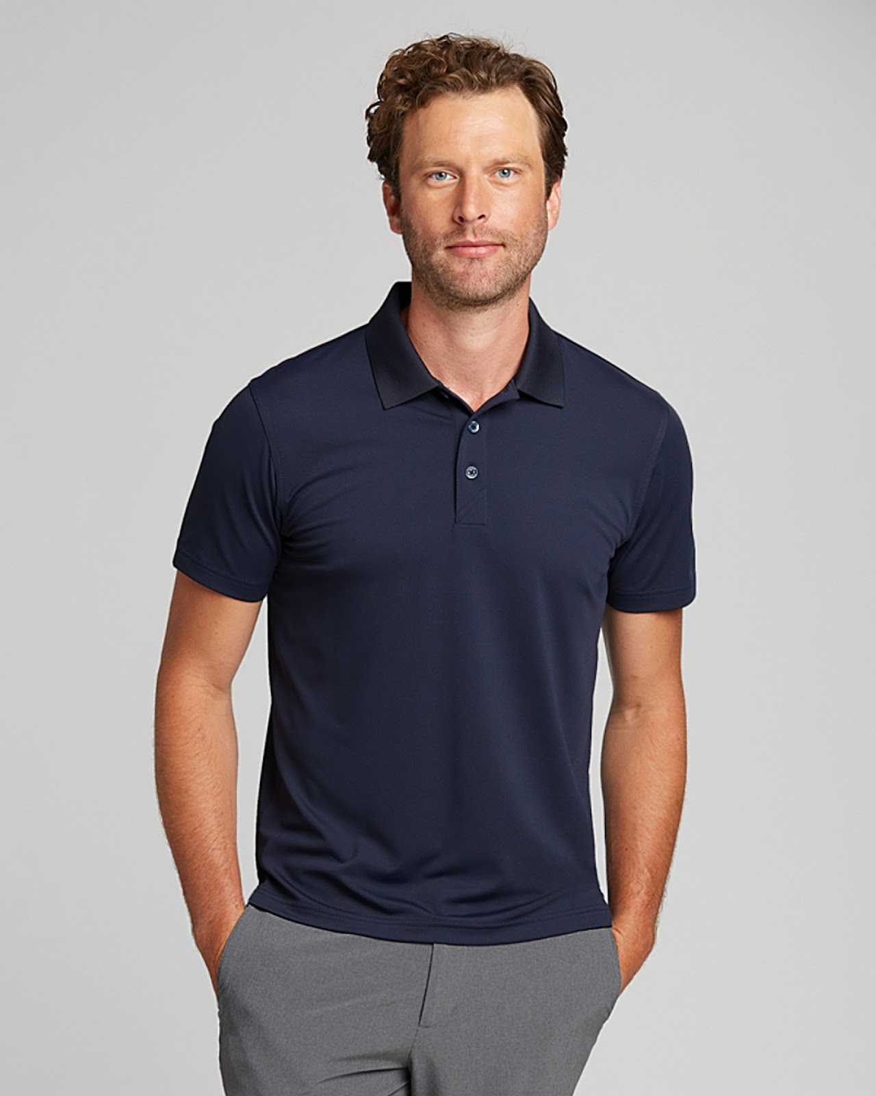 Man in Cutter & Buck Forge Polo