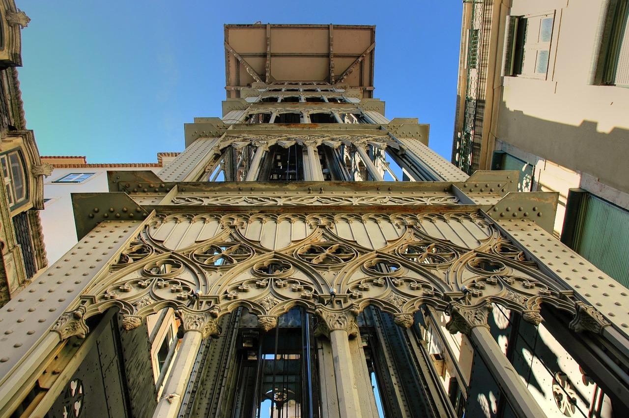 Elevador/ascensor de Santa Justa en Lisboa, Portugal