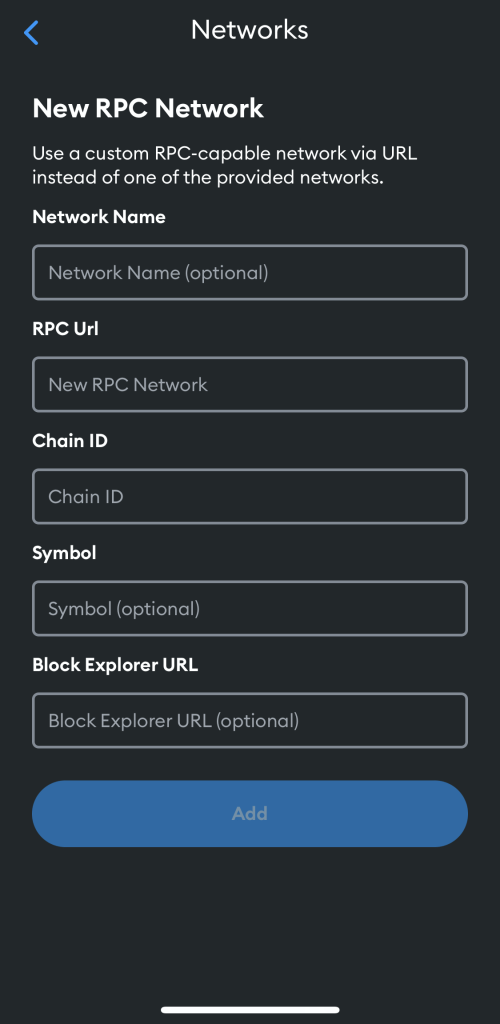 step 3, enter optimism details to metamask