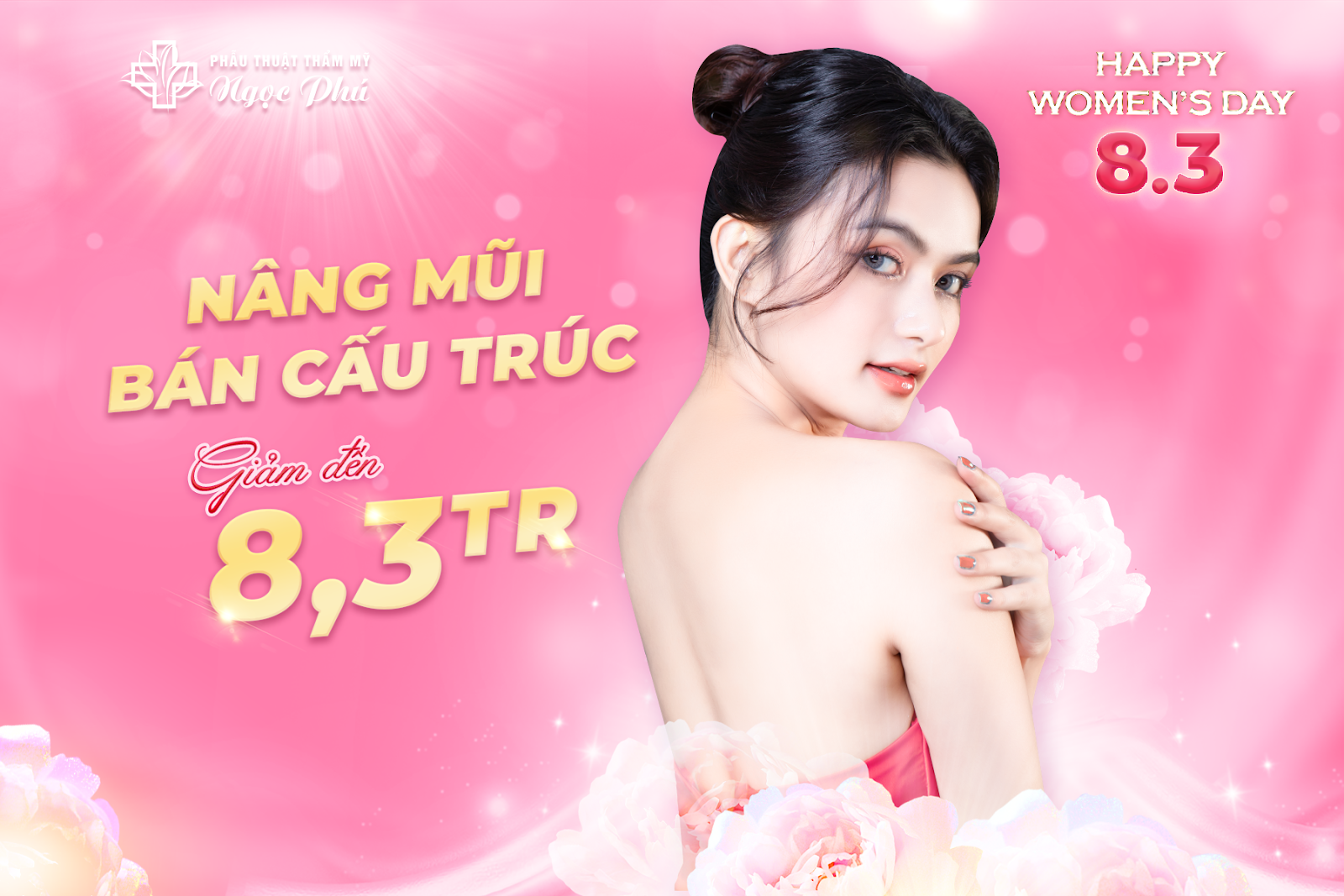 trong tháng 3 này Thẩm mỹ Ngọc Phú tri ân khách hàng nhân ngày Quốc tế phụ nữ. Đặc quyền của phụ nữ chính là được lựa chọn vẻ đẹp của riêng mình. 