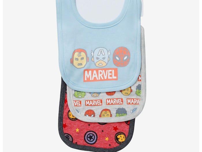 boxlunch exclusive marvel infant bibs pack of three