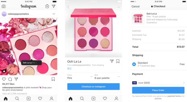 Color Pop Cosmetics Instagram shop makeup