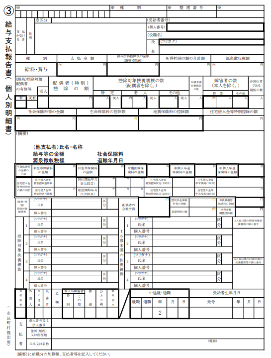 給与支払報告書