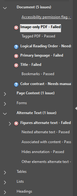 screenshot of the Accessibility toolbar 