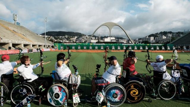 Archers competing at the Rio Paralympics
