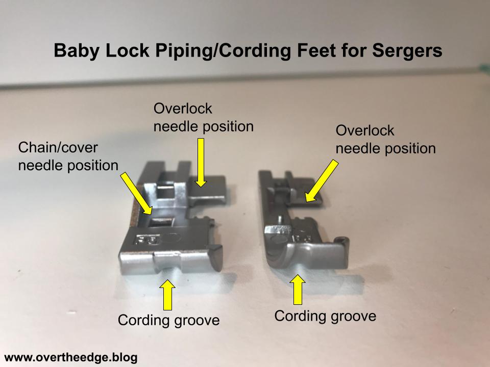 a serger piping cording foot