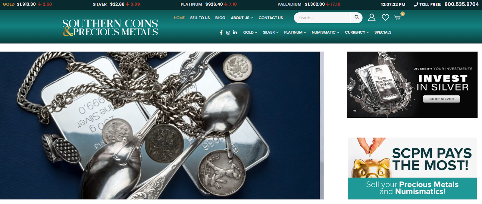 Southern coins and precious metals website