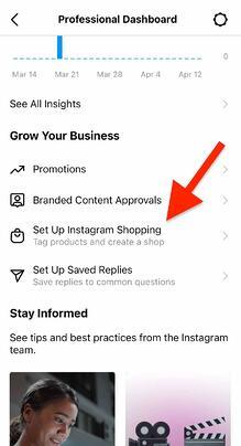 Cara mengirimkan akun toko Instagram Anda untuk ditinjau di dasbor profesional Anda