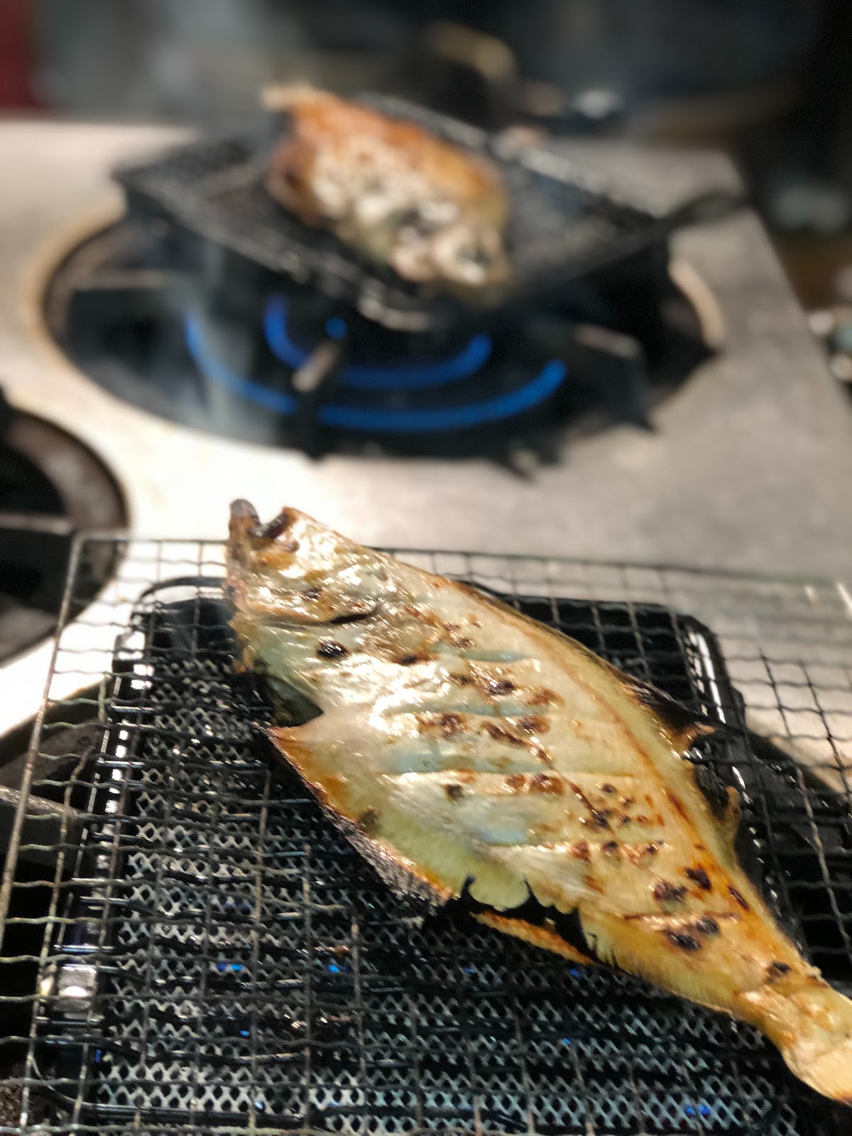 The grilled fish.;