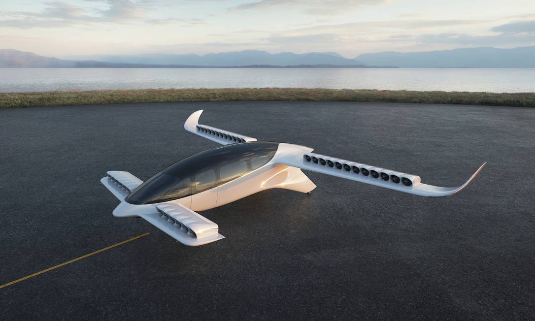 Azul firmou parceria com a alemã Lilium para trazer ao país 220 carros voadores a partir de 2025. Os modelos elétricos têm autonomia de 200 quilômetros entre uma recarga e outra Foto: Divulgação