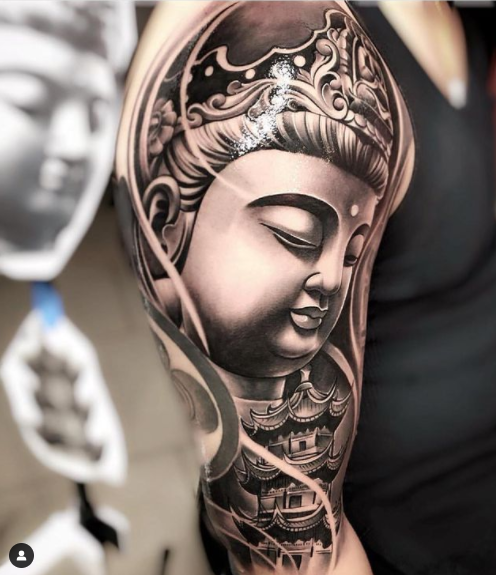 Attractive Buddha Tattoo Design