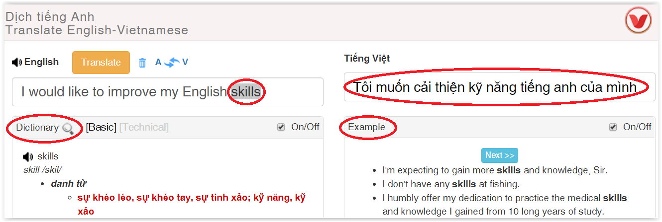 Nhập đúng cụm từ cần dịch