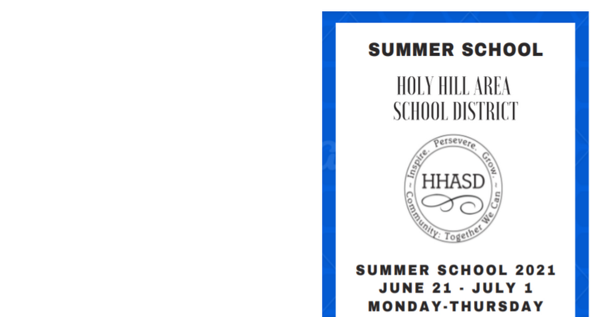 HHASD 2021 Summer School Brochure
