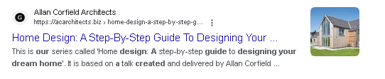 Interior- Example of a Meta Description 9: 