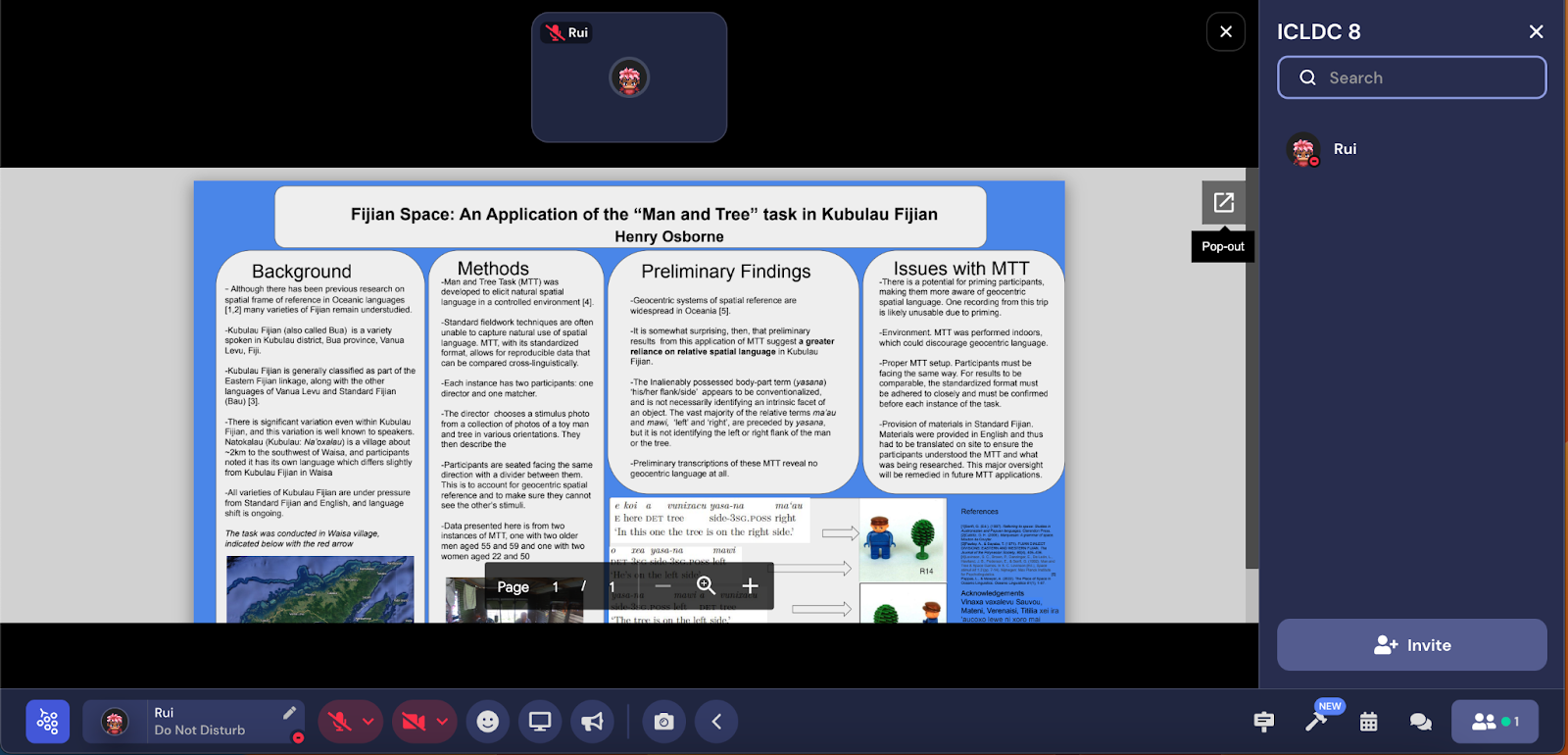Image of a poster in full-view mode. To download a poster, click on the Pop-out icon while viewing a poster in full screen in Gather. This will open a new page (see next image). 