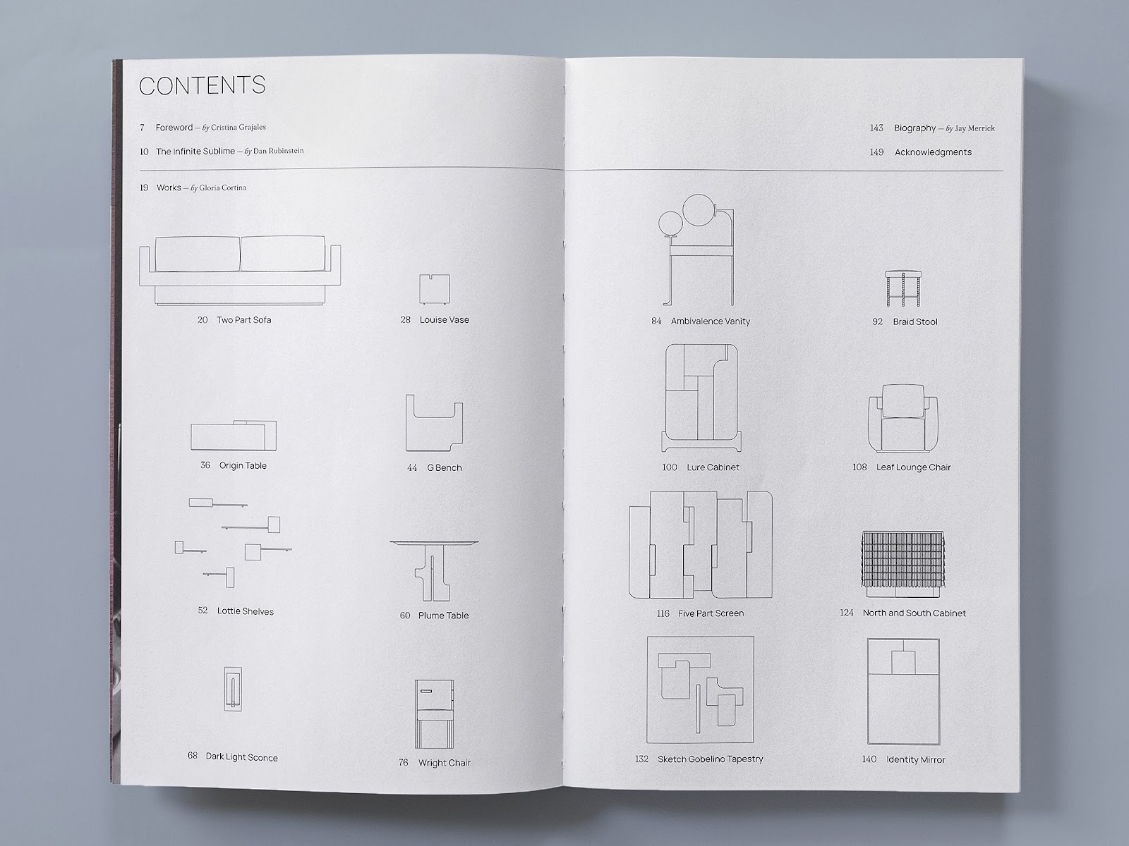 Editorial design photo of the book Gloria Cortina, The Infinite Sublime