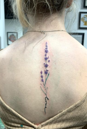 Delicate Love Lavender Tattoo Designs