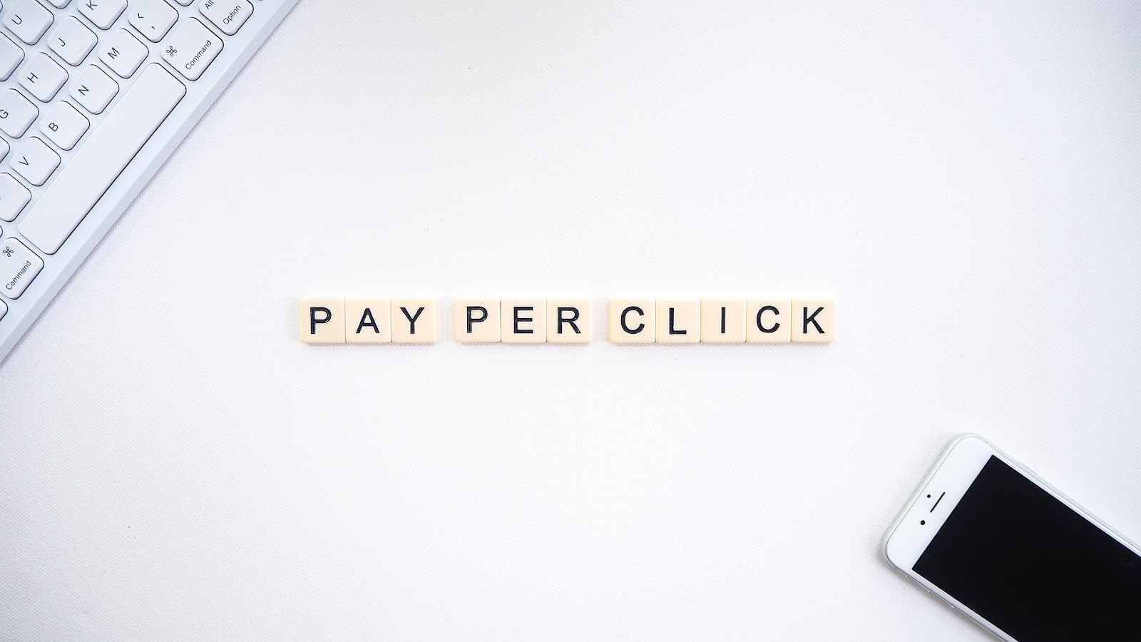 Pay Per Click with scrabble letters