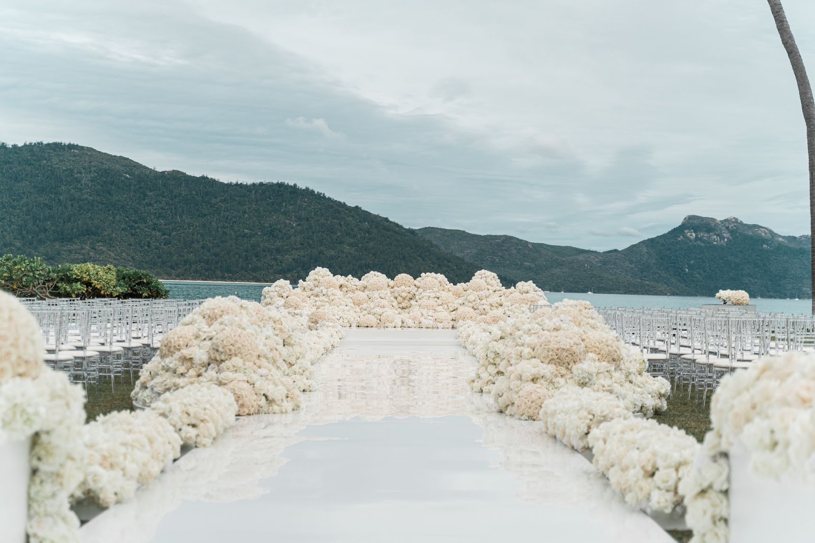 A wedding ceremony by Hayman Island's beautiful dreamscape.