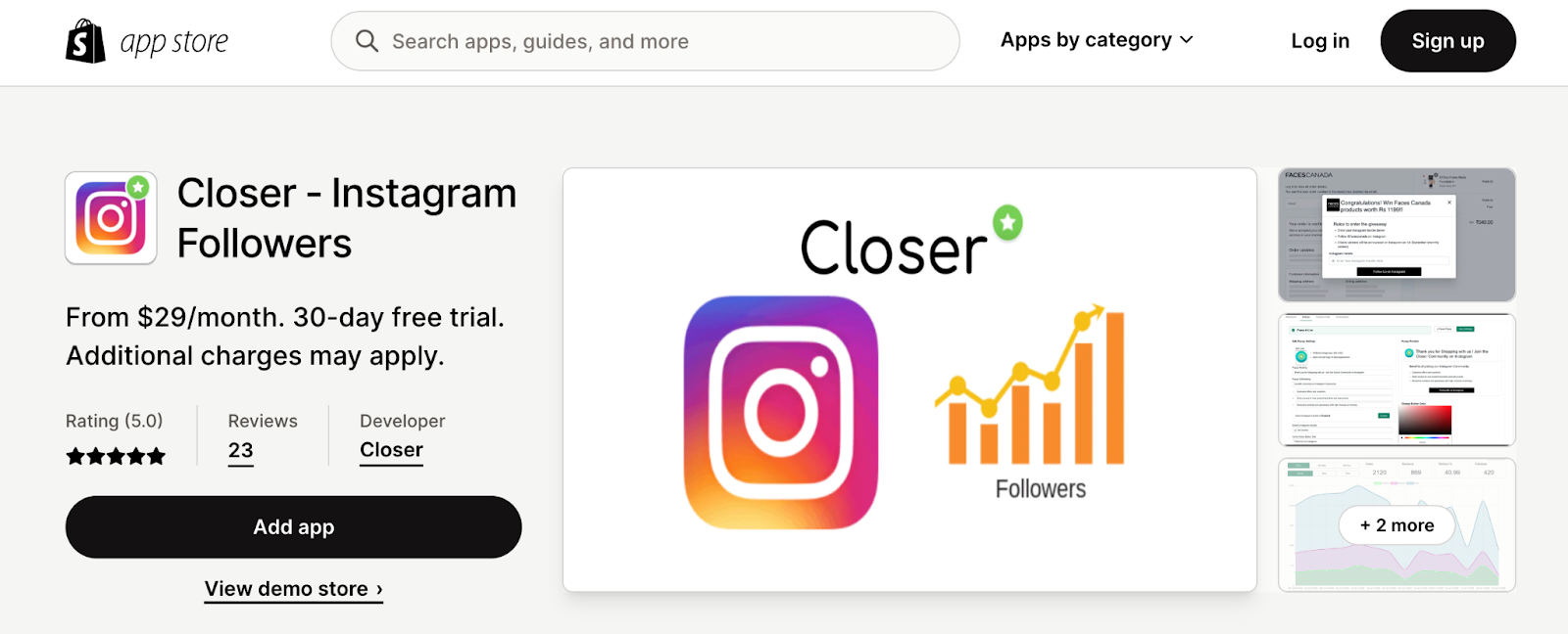 best shopify apps for instagram - Closer - Instagram Followers