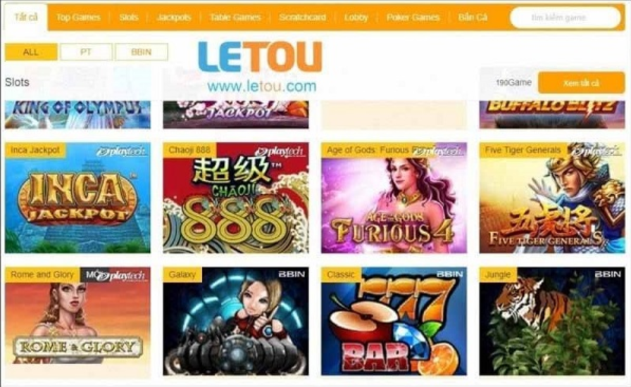 Nhà cái Letou sở hữu hơn 500 game trực tuyến vô cộng hấp dẫn nằm trong Top 13 Nhà cái uy tín