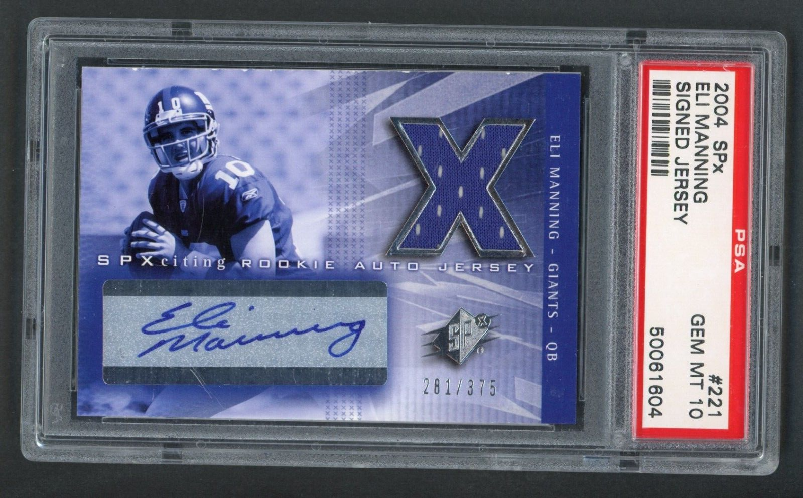 Most valuable Eli Manning football cards: 2004 SPx 