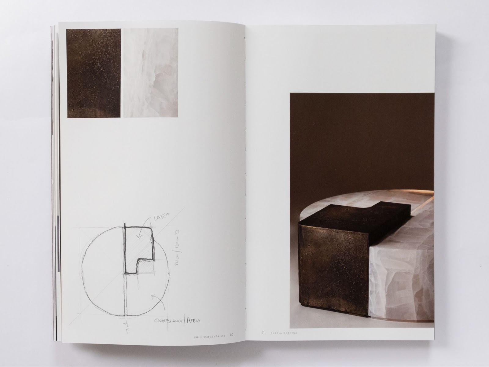 Editorial design photo of the book Gloria Cortina, The Infinite Sublime