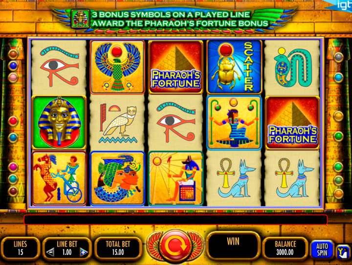 IGT Pharaoh's Fortune slot