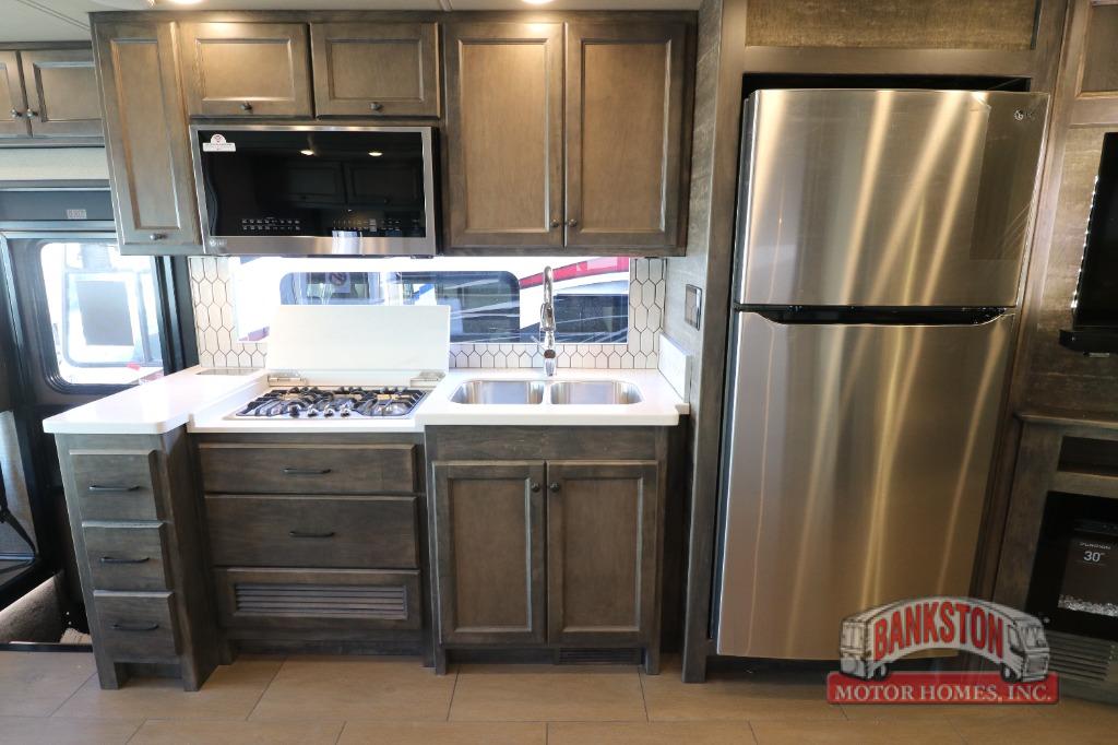 The kitchen is equipped with stainless steel appliances to give you an easy-to-clean option.