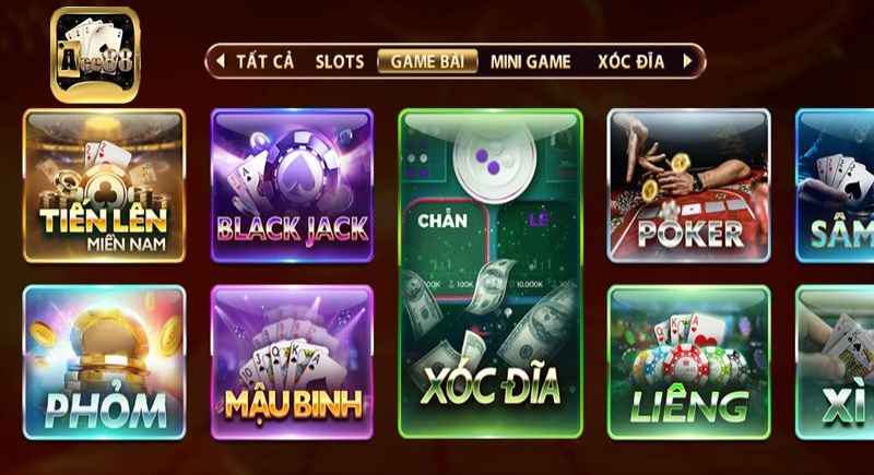 ace88 kho game đa dạng với nhiều những thể loại game bài khác nhau 