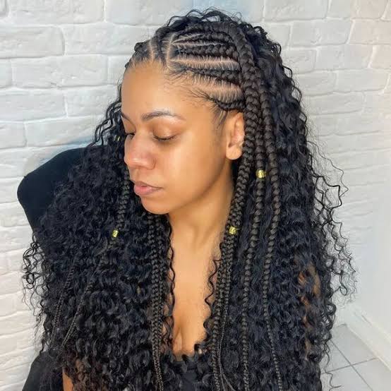 Fulani Braids with Curls