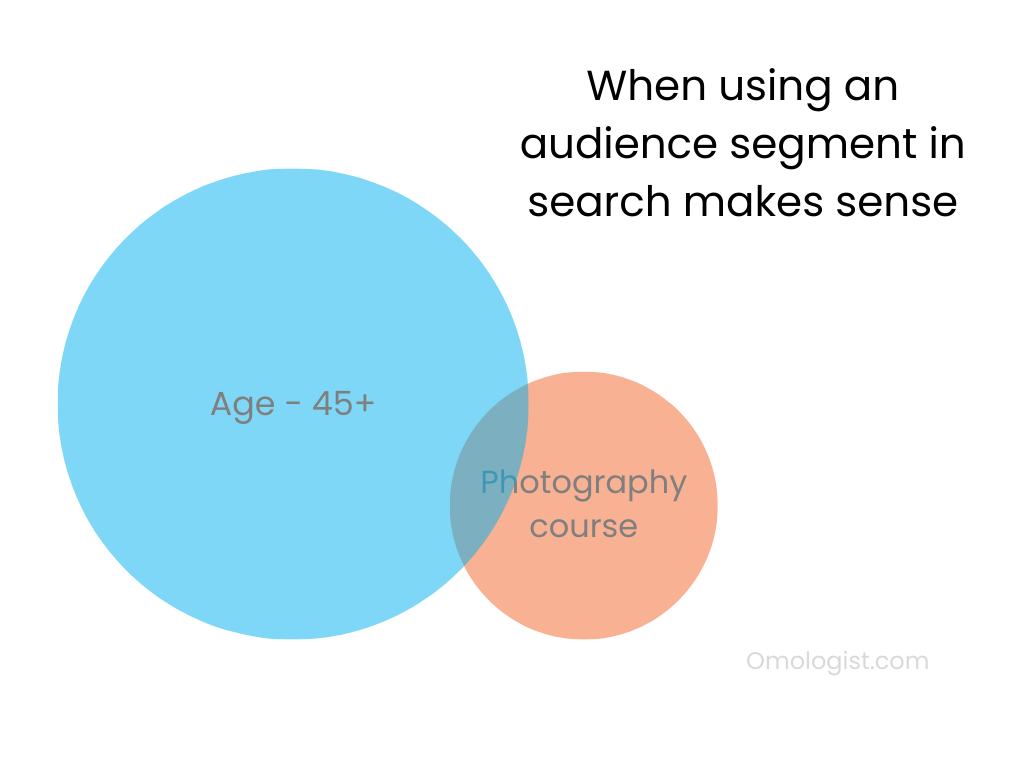 Venn Diagram Showing Explaining Strategy For Audience Segments