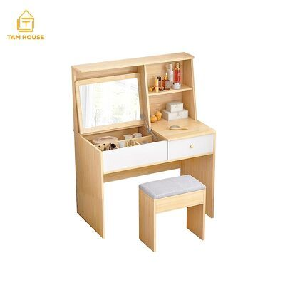 Bàn trang điểm thiết kế kèm gương hình chữ nhật mã MK16