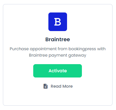 Braintree Integration with BookingPress Plugin