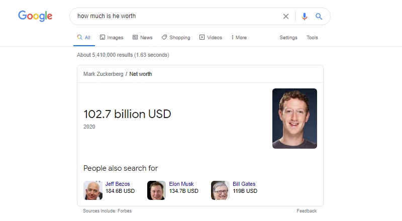 Acompanhamento da Pesquisa por voz do Google