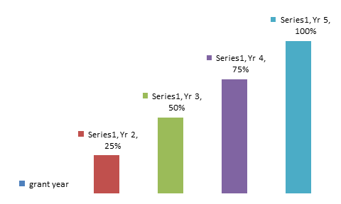 standard graded vesting schedule for stock options