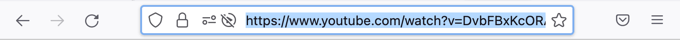 Obtenha o URL do seu vídeo do YouTube escolhido